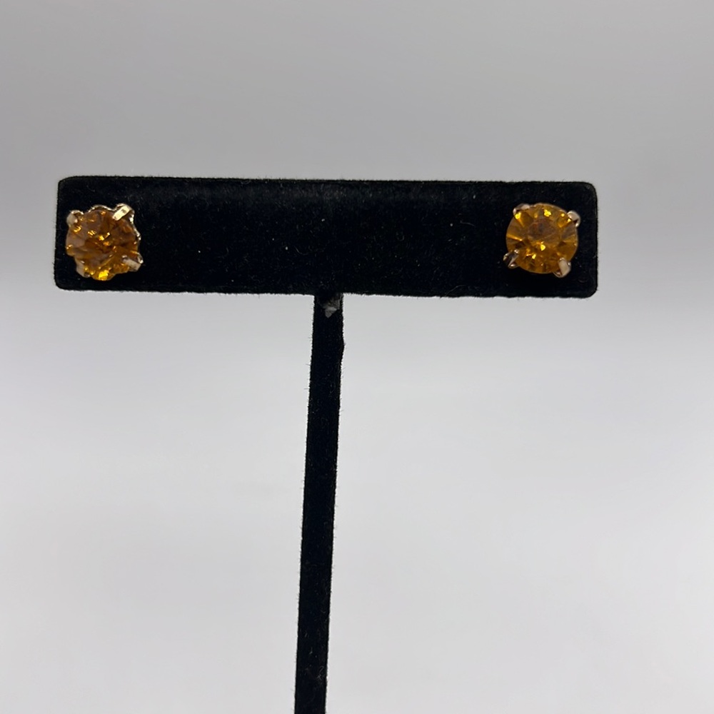 Large Citrine Colored Studs